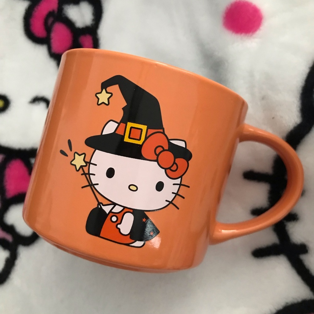 Zak Sanrio Hello Kitty Halloween Orange witch mug, NEW!